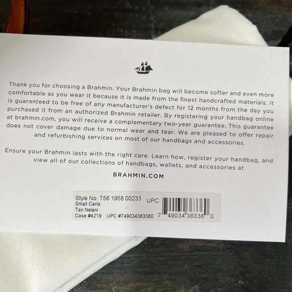 Brahmin Purse- Small Carla Tan Nelani. Excellent condition with papers and bag - Picture 4 of 13